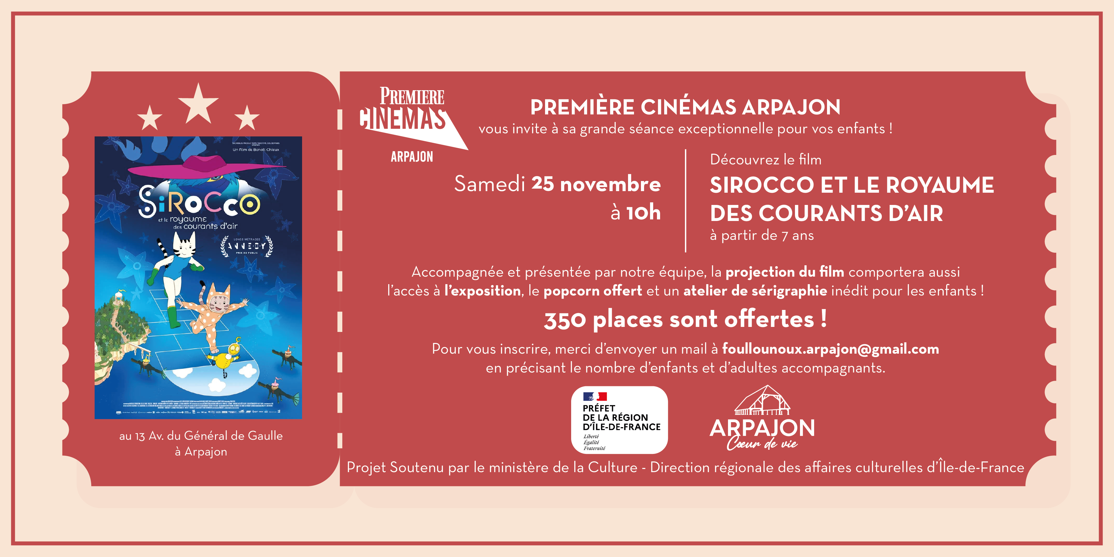 Premiere Cinémas Arpajon invite 350 enfants à une séance exceptionnelle